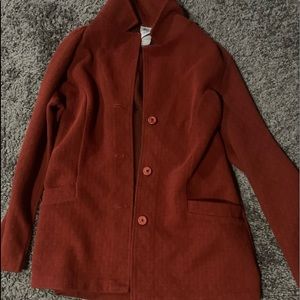 Women’s Rust Orange Vintage 3 Button Cardigan